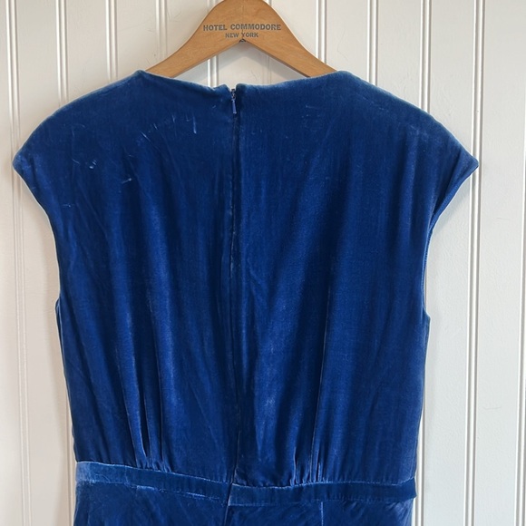 Magaschoni Blue Velvet Mini Dress size 10 NWT - Picture 7 of 12